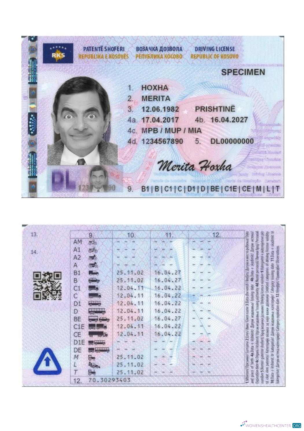 download Kosovo driving license 2017 present